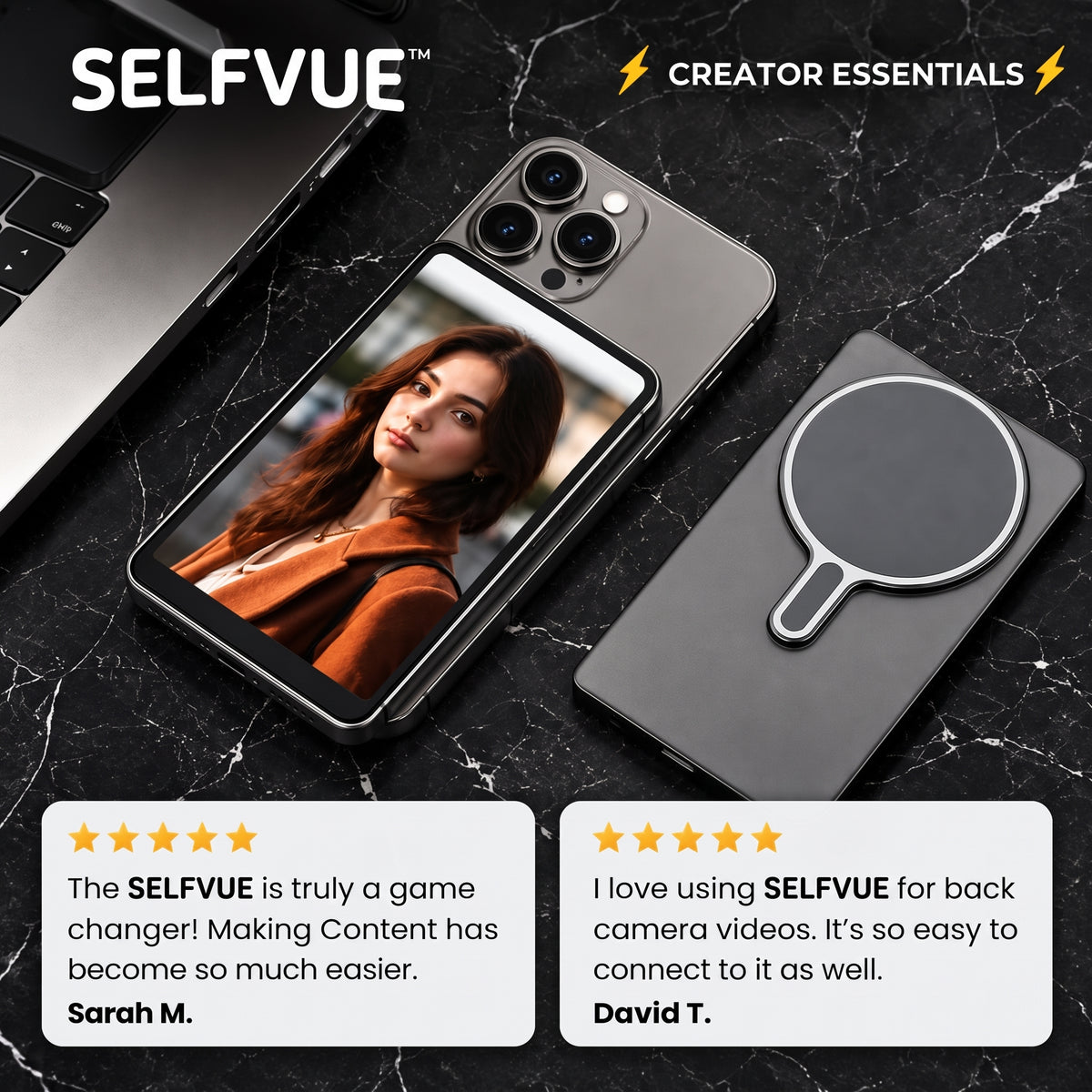 SELFVUE - Wireless Selfie Screen